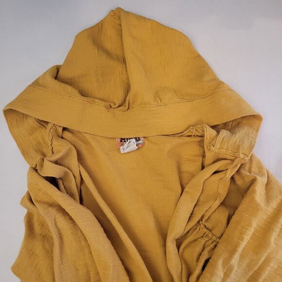 Mudd Marigold Hooded Tie‑Front Top XL ¾‑Sleeve lightweight Juniors Boho Fall - Picture 4 of 6